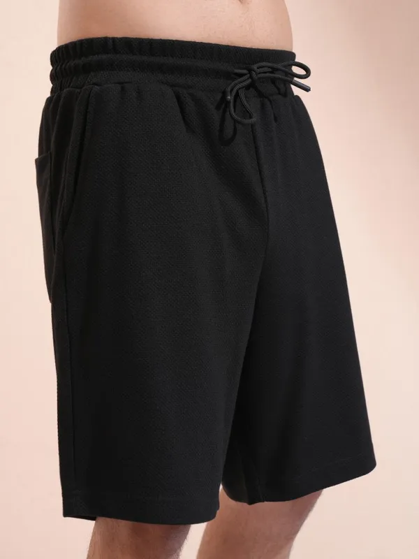 Highlander Men Black T-Shirt With Shorts Co-Ords
