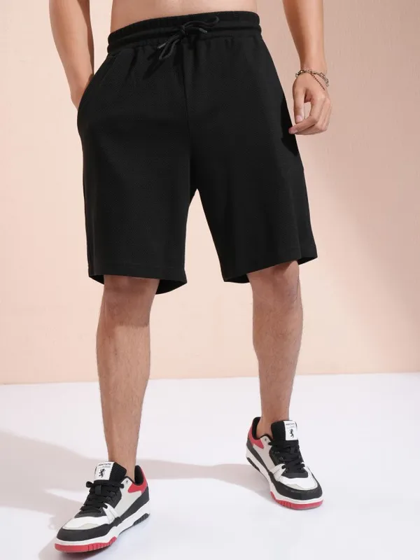 Highlander Men Black T-Shirt With Shorts Co-Ords