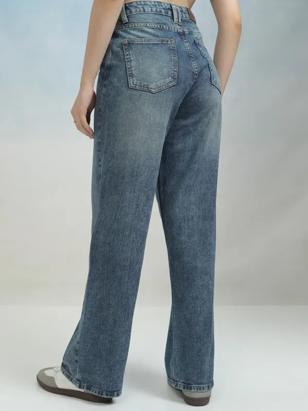 Tokyo Talkies Women Blue Flared Jeans