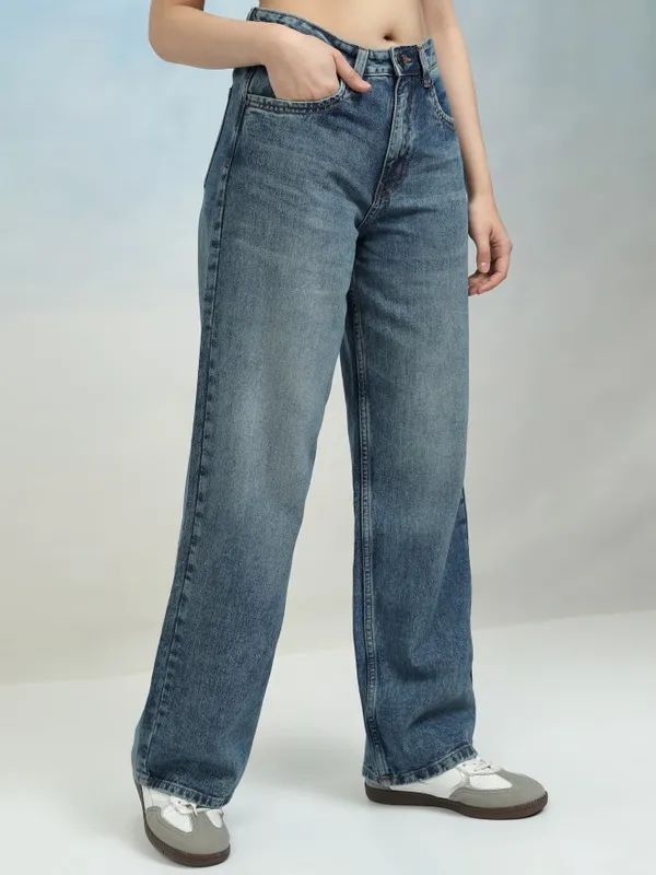 Tokyo Talkies Women Blue Flared Jeans