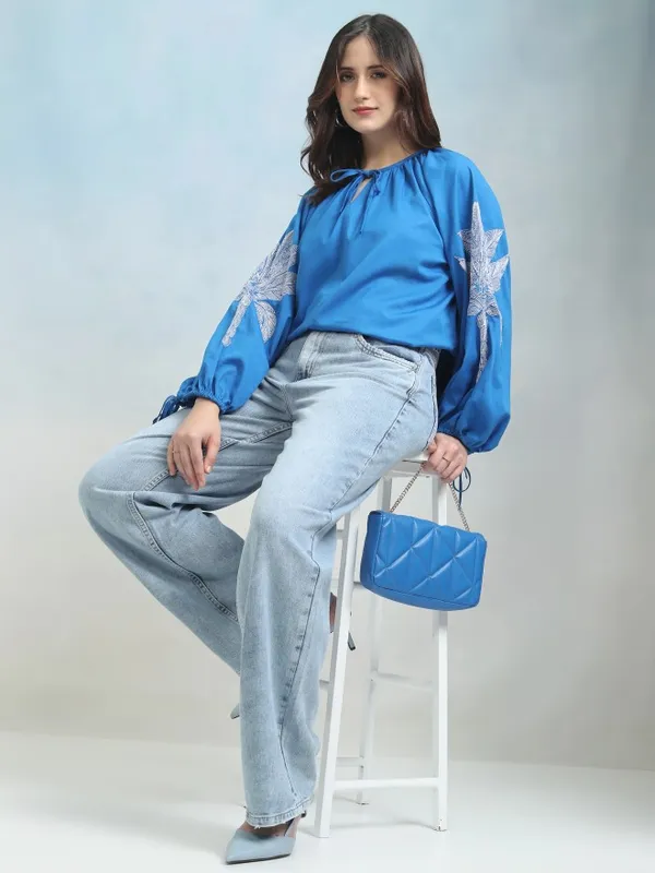 Tokyo Talkies Women Blue Flared Jeans