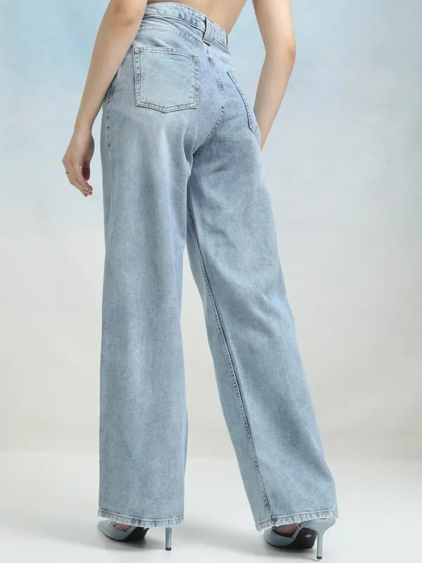 Tokyo Talkies Women Blue Flared Jeans