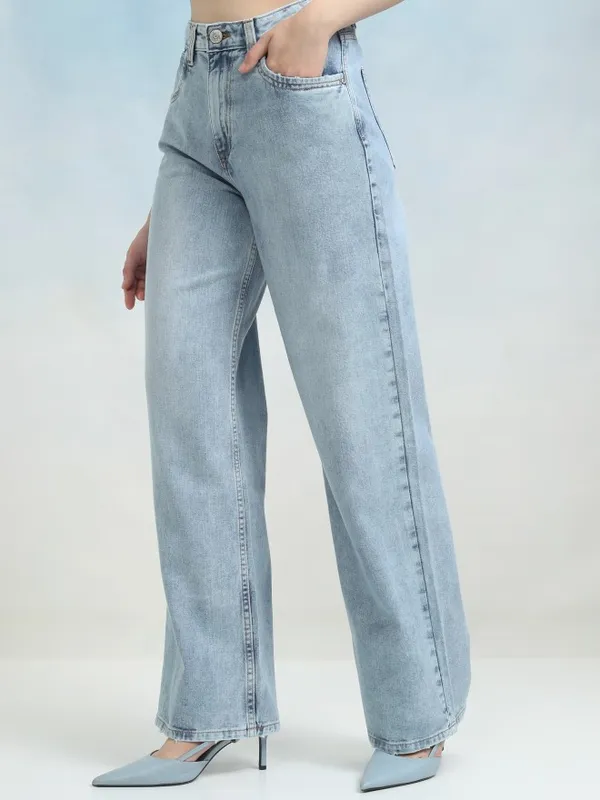 Tokyo Talkies Women Blue Flared Jeans