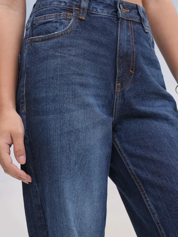 Tokyo Talkies Women Blue Straight Fit Jeans