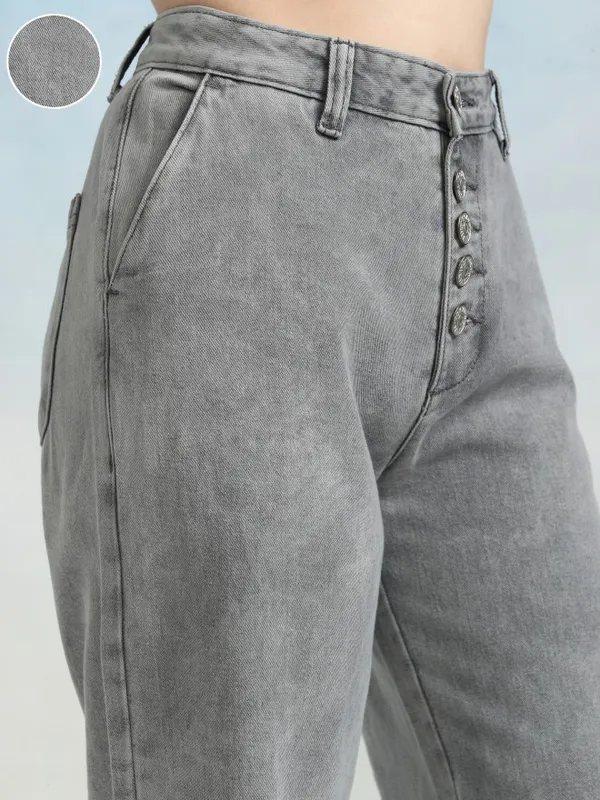 Tokyo Talkies Women Grey Flared Jeans