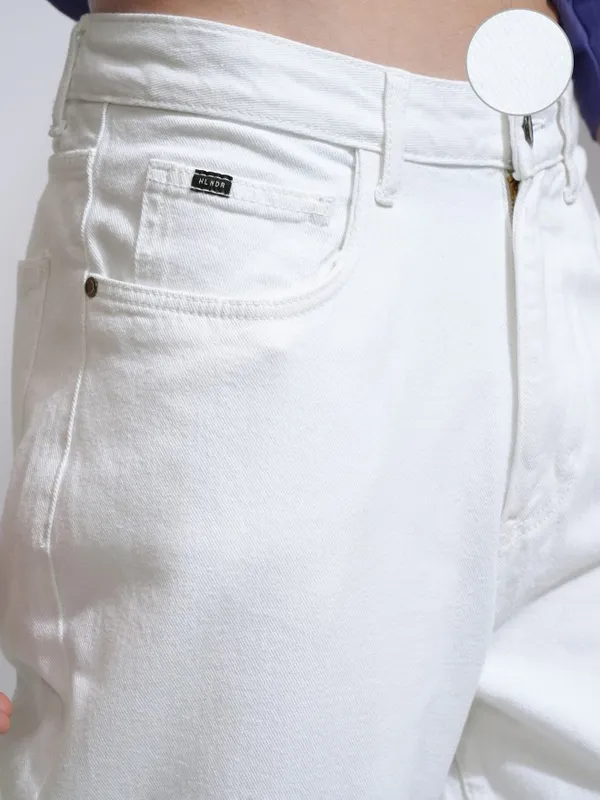 Highlander Men White Straight Fit Jeans