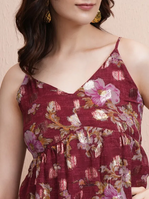 Printed Fit and Flare Dress