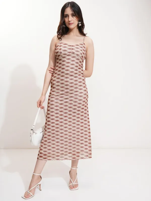 Tokyo Talkies Women Brown Printed Maxi Dress