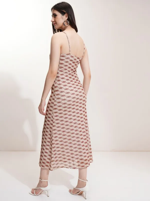 Tokyo Talkies Women Brown Printed Maxi Dress