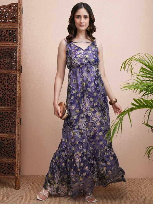Printed Fit and Flare Dress