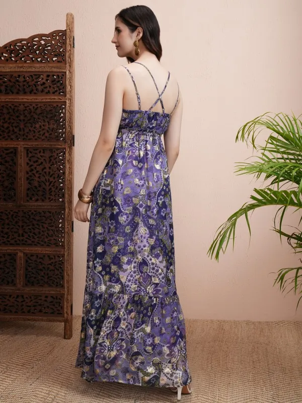 Printed Fit and Flare Dress
