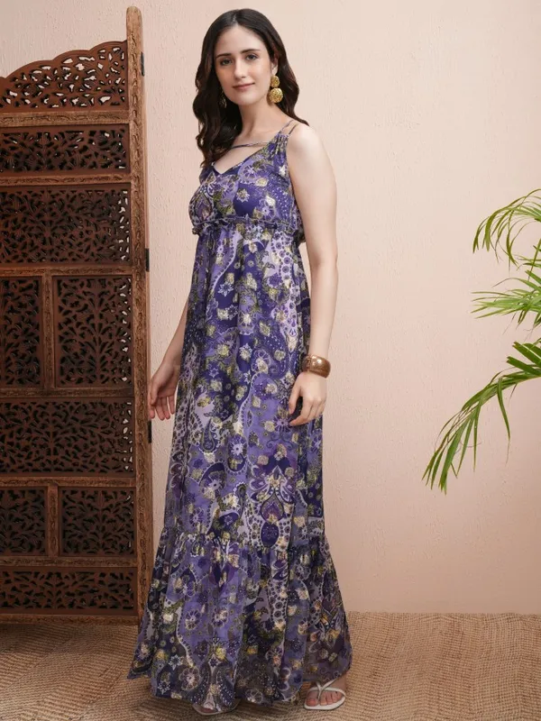 Printed Fit and Flare Dress
