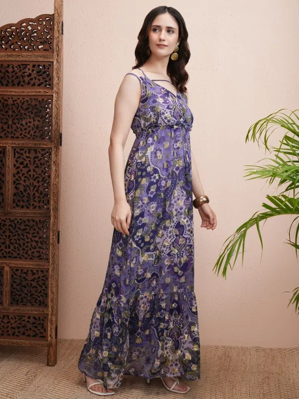Printed Fit and Flare Dress