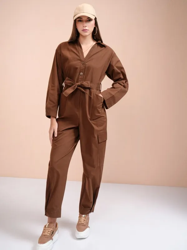 Solid Regular Fit Jumpsuit