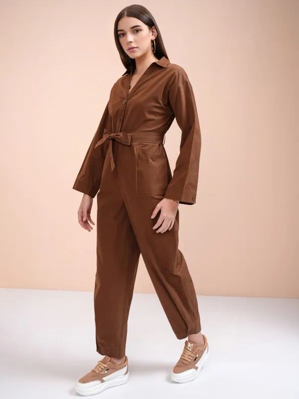 Solid Regular Fit Jumpsuit
