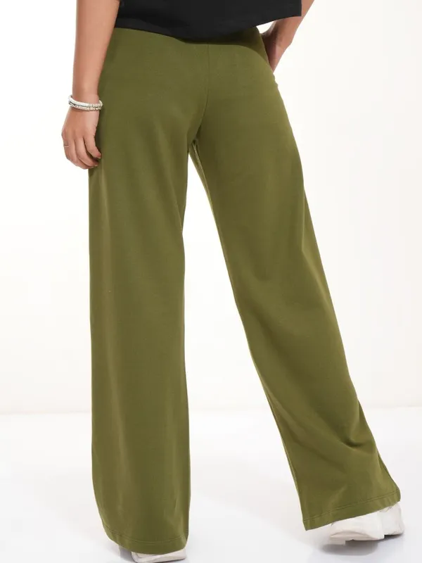 Disney By Tokyo Talkies Women Olive Minnie Mouse Printed Trackpants