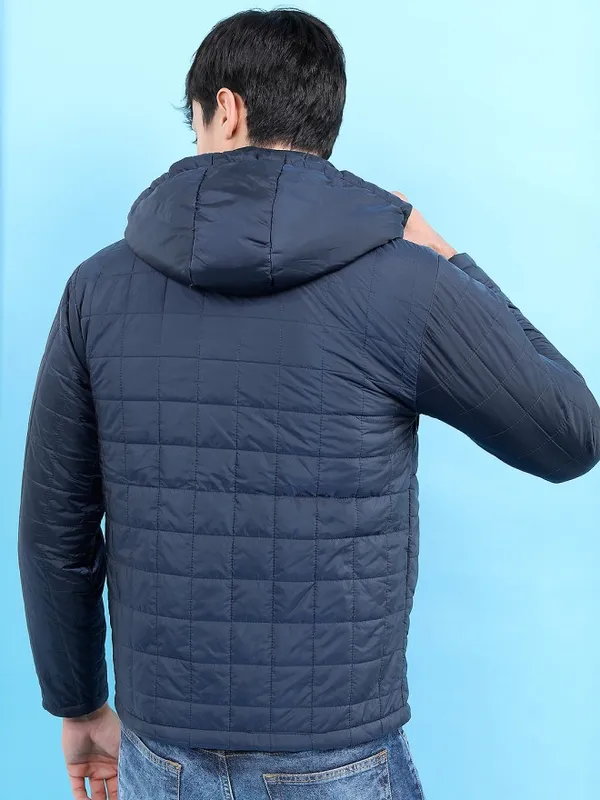 Highlander Men Navy Blue Solid Puffer Jacket