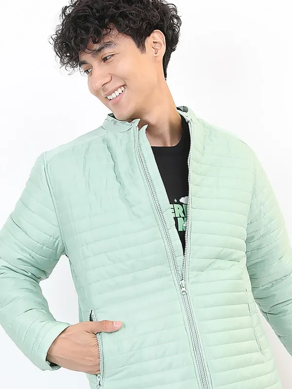 Highlander Men Green Solid Puffer Jacket