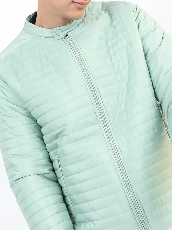 Highlander Men Green Solid Puffer Jacket