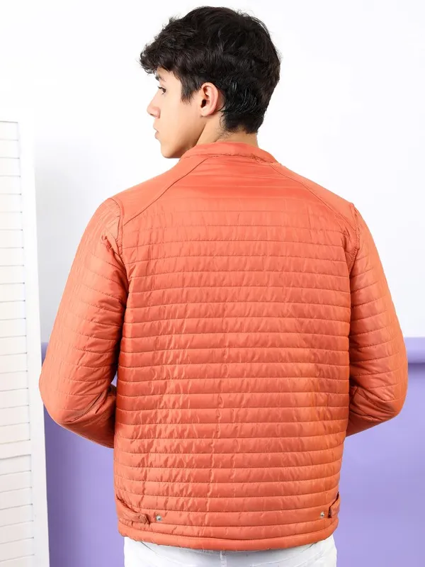 Highlander Men Rust Solid Puffer Jacket
