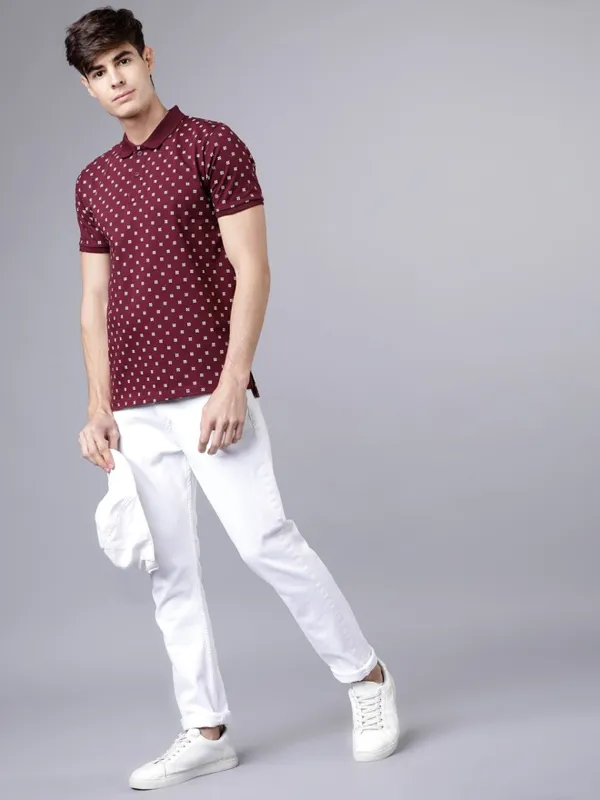 Polo Collar Printed Polo Collar T-Shirt