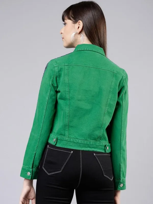 Tokyo Talkies Women Black Denim Jacket