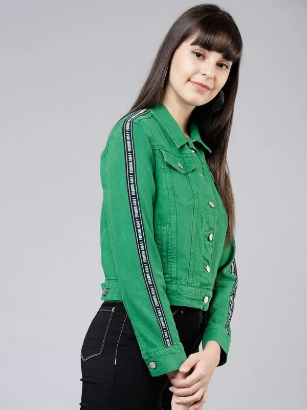 Tokyo Talkies Women Black Denim Jacket