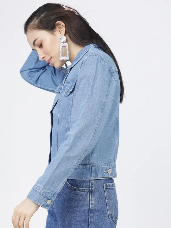 Tokyo Talkies Women Blue Denim Jacket