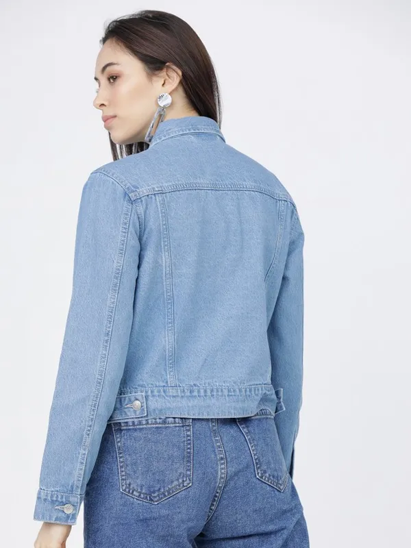 Tokyo Talkies Women Blue Denim Jacket