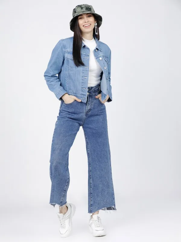 Tokyo Talkies Women Blue Denim Jacket