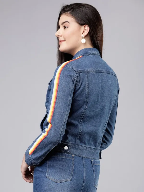 Tokyo Talkies Women Blue Denim Jacket