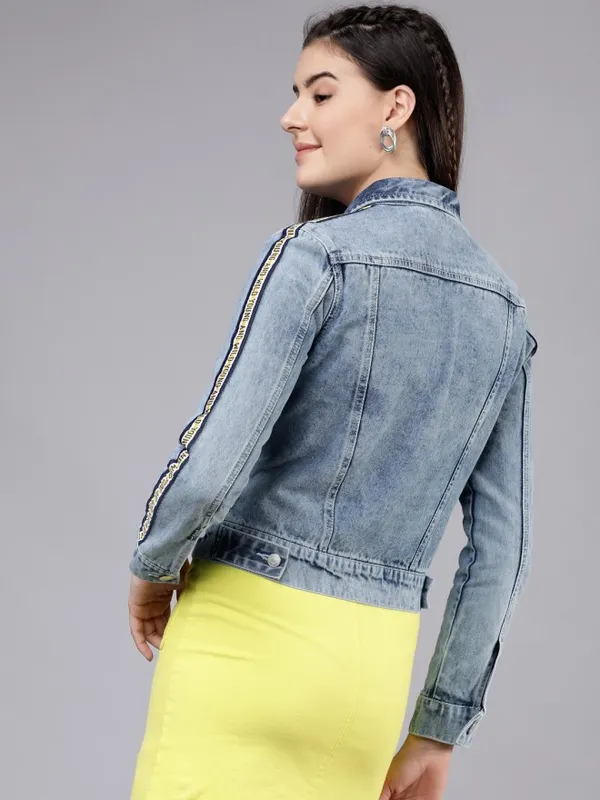 Tokyo Talkies Women Blue Denim Jacket