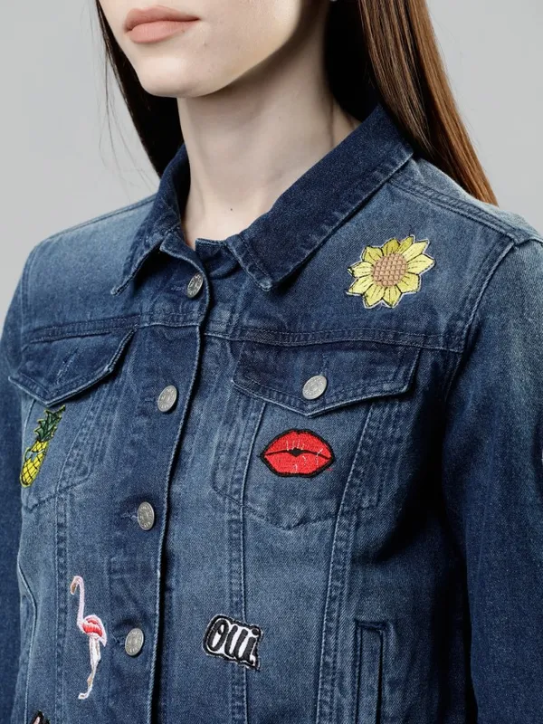 Tokyo Talkies Women Blue Denim Jacket