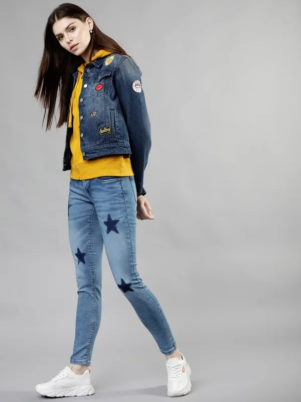 Tokyo Talkies Women Blue Denim Jacket