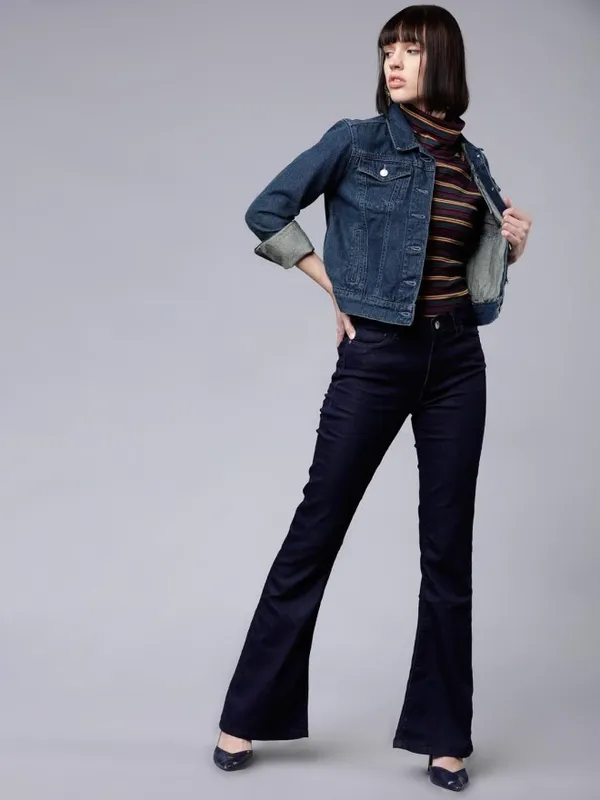 Tokyo Talkies Women Blue Denim Jacket