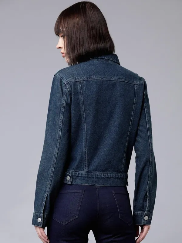 Tokyo Talkies Women Blue Denim Jacket