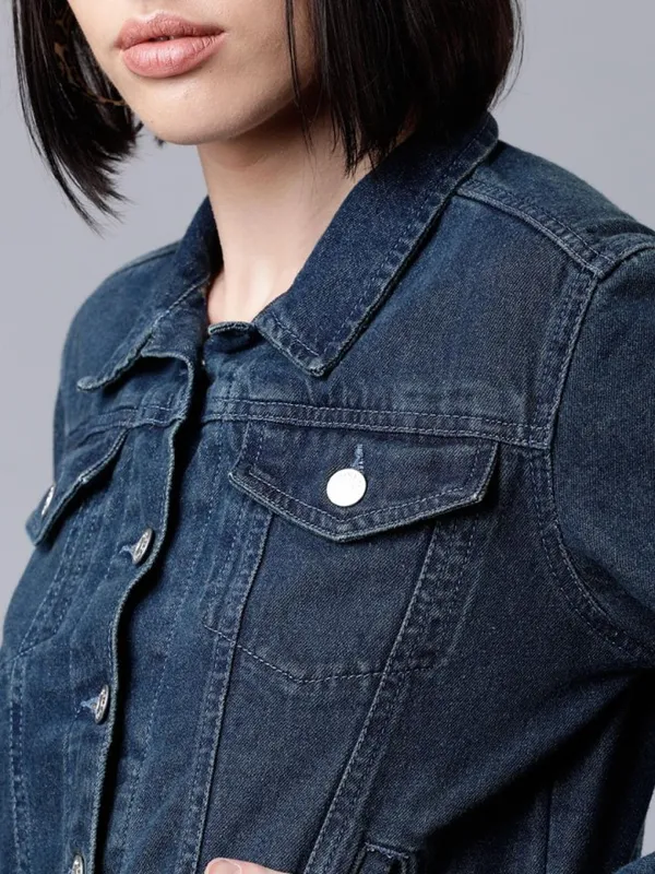 Tokyo Talkies Women Blue Denim Jacket