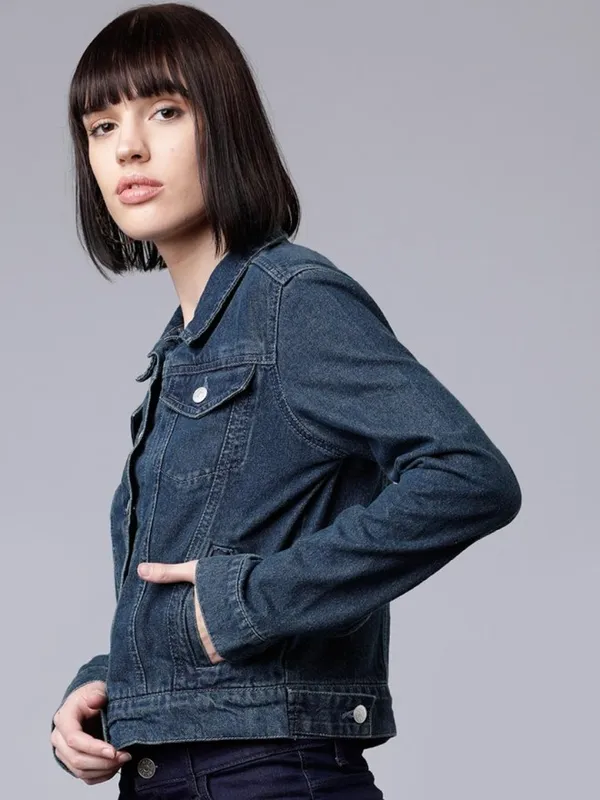 Tokyo Talkies Women Blue Denim Jacket