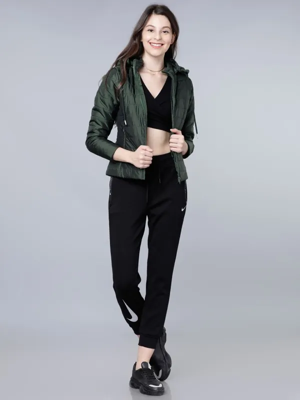 Tokyo Talkies Women Teal Puffer Jacket