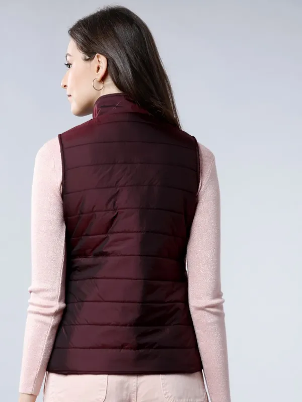 Tokyo Talkies Women Burgundy Puffer Jacket