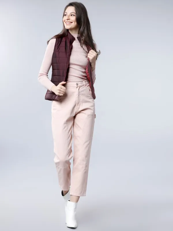Tokyo Talkies Women Burgundy Puffer Jacket