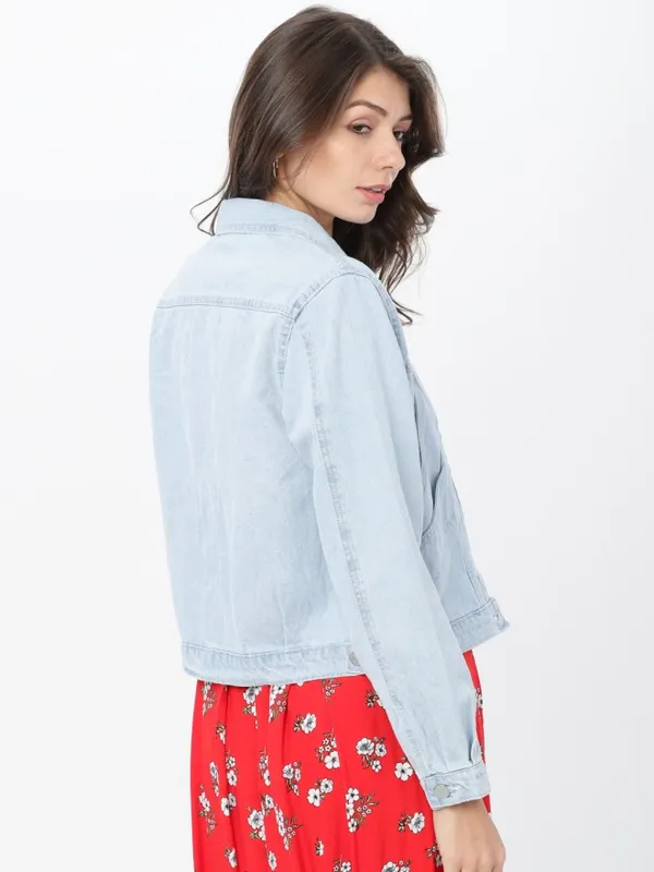 Tokyo Talkies Women Blue Denim Jacket