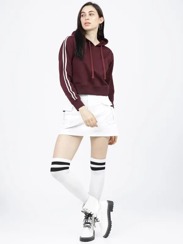 Women Solid Sweatshirt