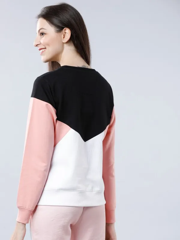 Tokyo Talkies Women Black Solid Pullover Round Neck Sweatshirt