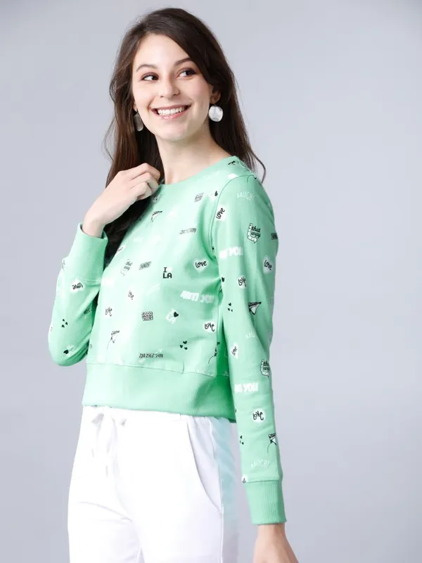 Women Solid Sweatshirt