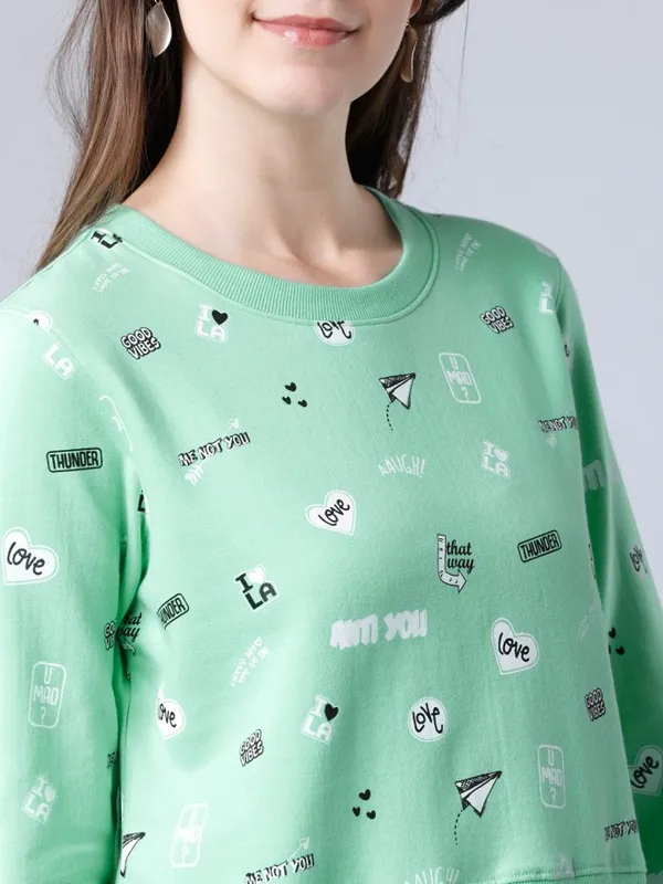 Women Solid Sweatshirt