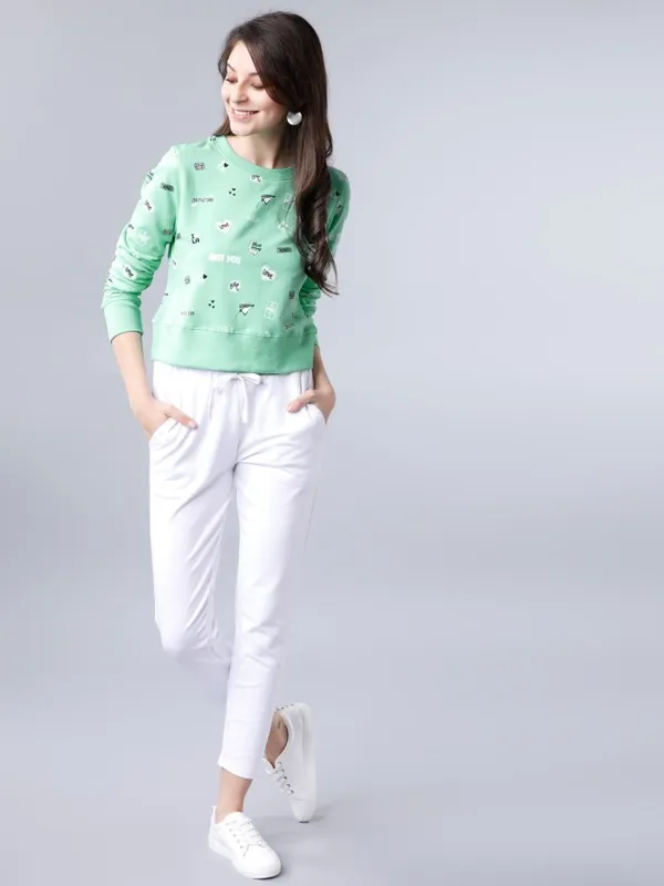 Women Solid Sweatshirt