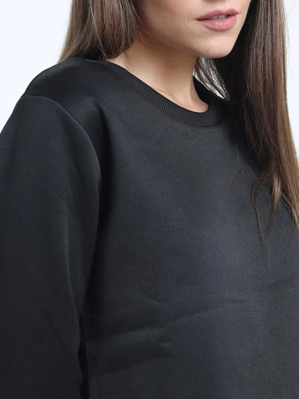 Women Solid Sweatshirt