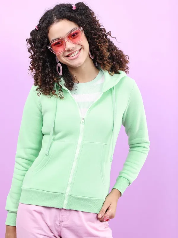 Women Solid Sweatshirt