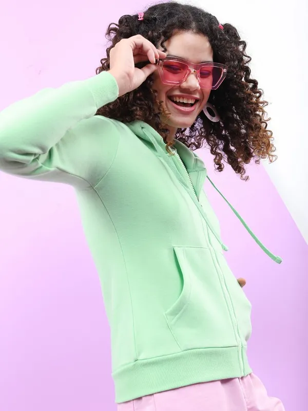 Women Solid Sweatshirt